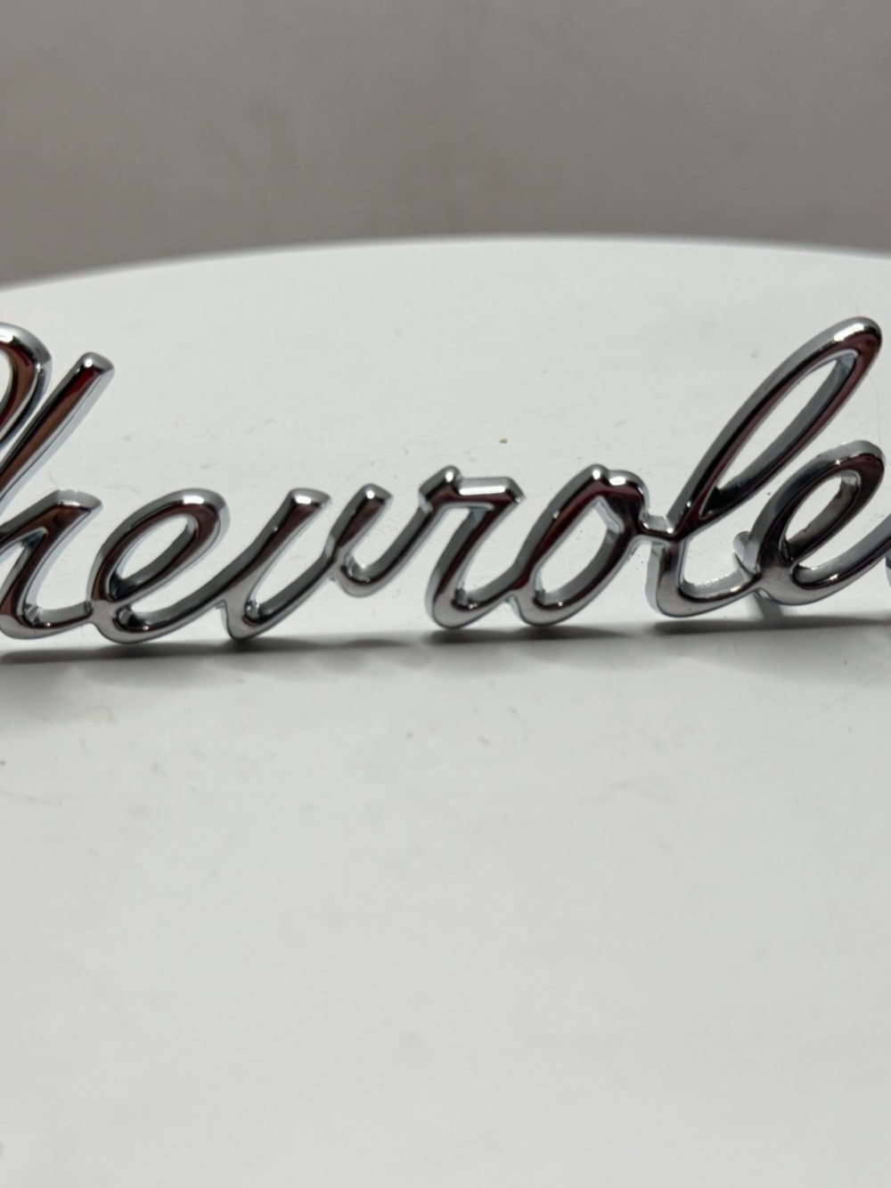 Chevrolet Script Chrome Emblem